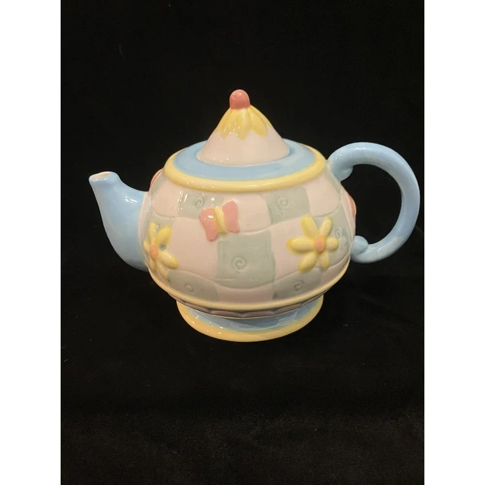 Vintage Oneida Country Bouquet Rainbow Garden Ceramic Teapot Discontinued